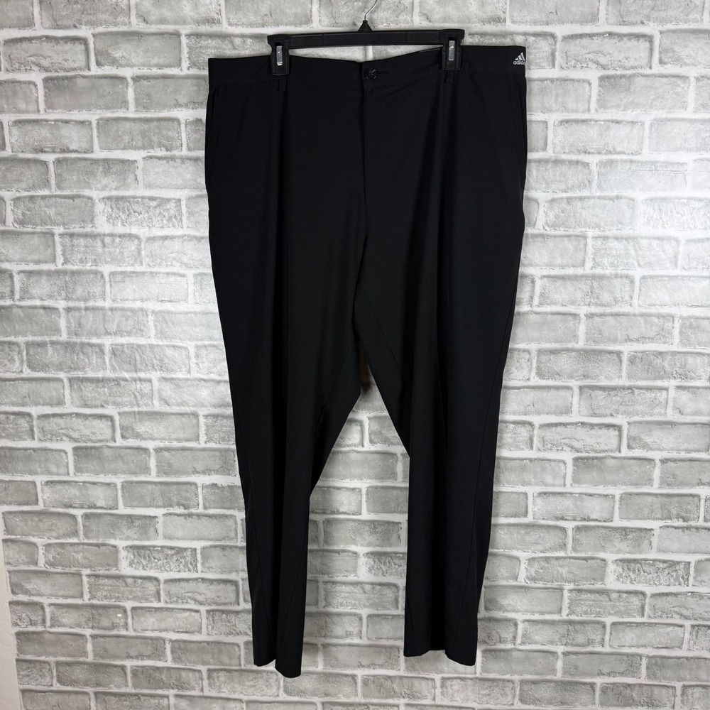 Adidas Golf Adizero Mens Black Flat Front Performance Golf Pants 40 x 30 FLAWED
